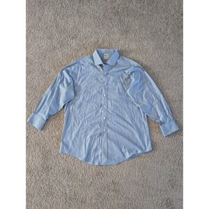 Brooks Brothers Shirt 346 Slim Fit Check Pattern Button Up Mens 17 1/2